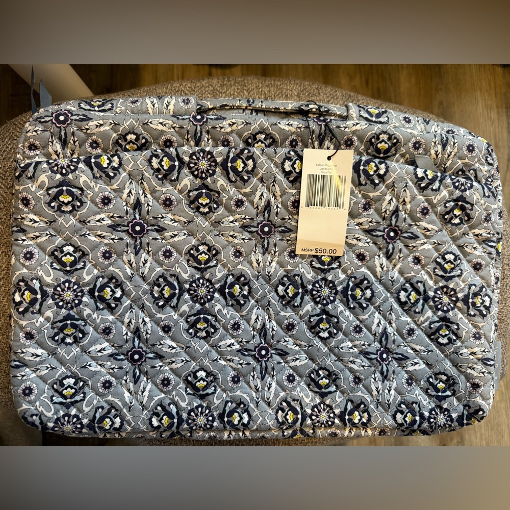 Vera Bradley Floral Quilted Tablet Sleeve in Gray and Yellow